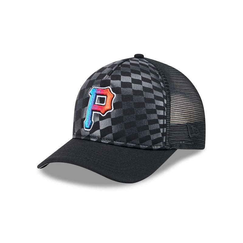 Pittsburgh Pirates Gradient Raceway 9FORTY M-Crown A-Frame Trucker Hat One Size