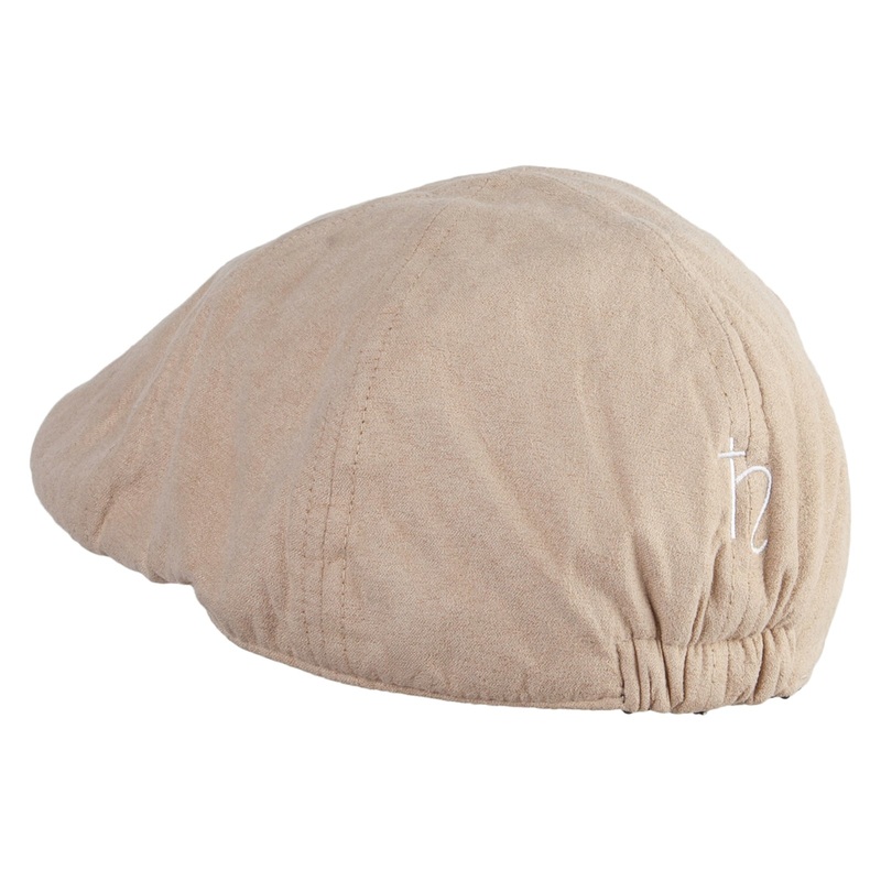Saturn Embroidered Suede Duck Bill Ivy Hat Tan One Size