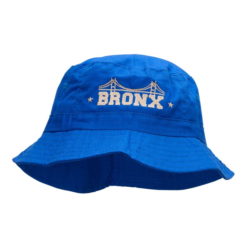The Bronx Embroidered Bucket Hat Royal One Size