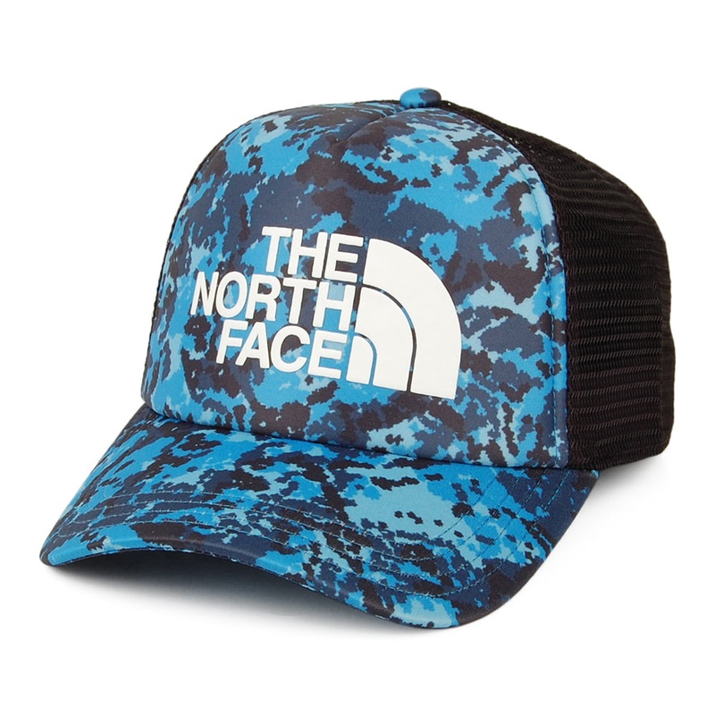The North Face Hats TNF Logo Deep Fit Trucker Cap – Blue-Camo Adjustable