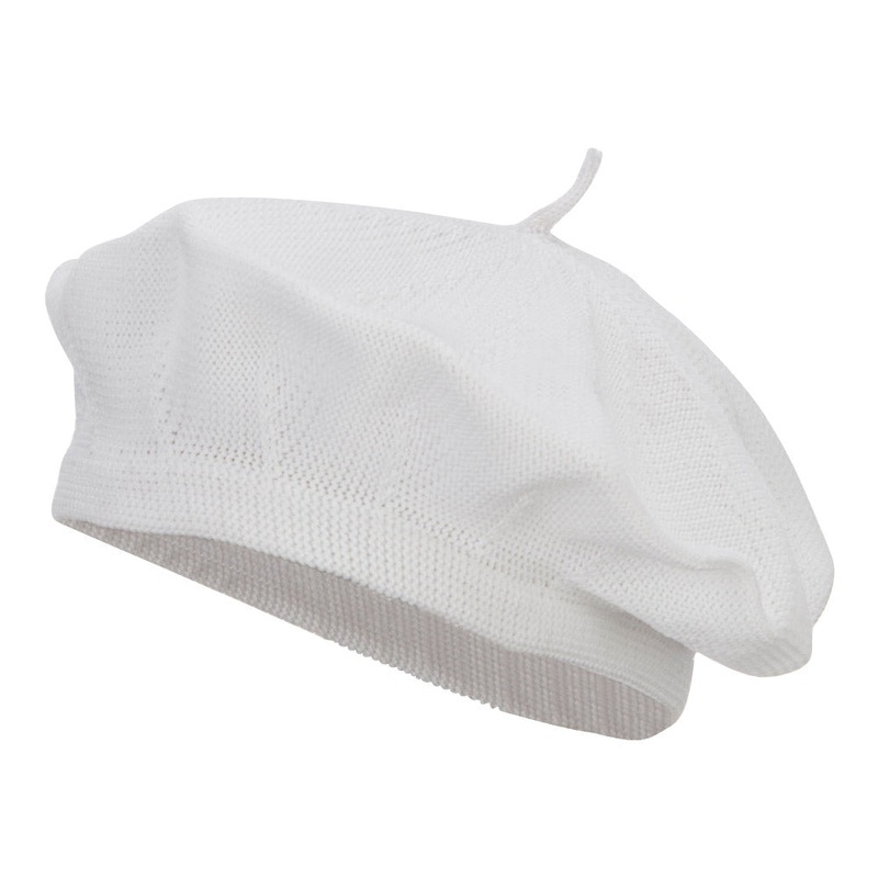 Traditional Ladies Knit Beret Black One Size
