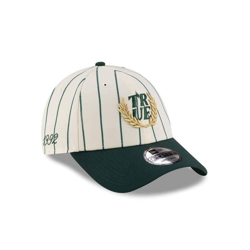 TRUE. Green Pinstripe 9FORTY Adjustable Hat One Size