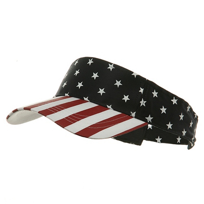 USA Flag Visor USA Star One Size