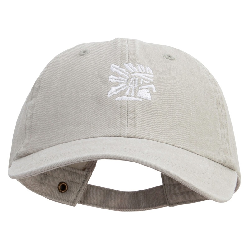 Apache Embroidered Pigment Dyed Wash Caps Putty One Size