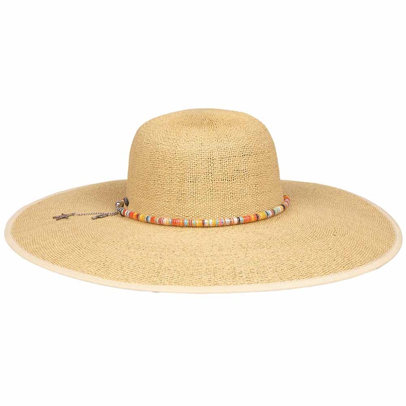 Bangkok Toyo Straw Beach Hat with Colorful Cord – Karen Keith Hats Natural M (57 cm)