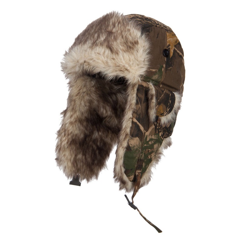 Camouflage Fur Trooper Hat Autumn One Size
