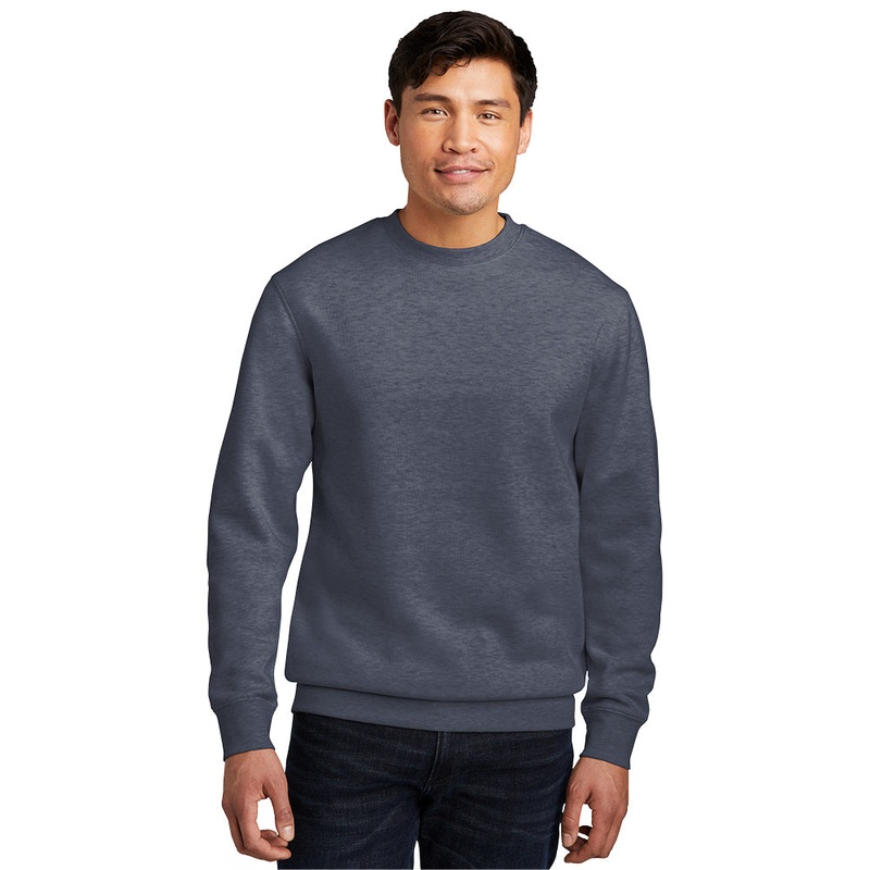 District DT6104 V.I.T. Fleece Crew – Heathered Navy Heathered Navy XS