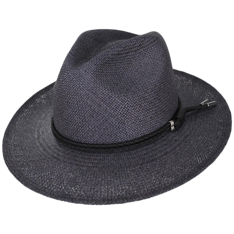 Felton Panama Straw Fedora Hat DRIFTWOOD S