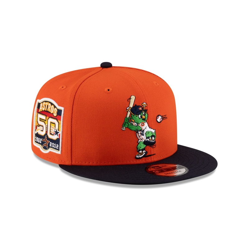 Houston Astros Mascot Orange 9FIFTY Snapback Hat One Size