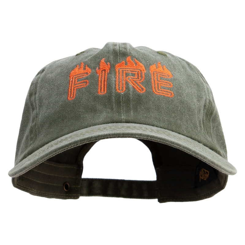On Fire for Rescue Embroidered Cotton Twill Premium Pigment Dyed Cap Olive One Size