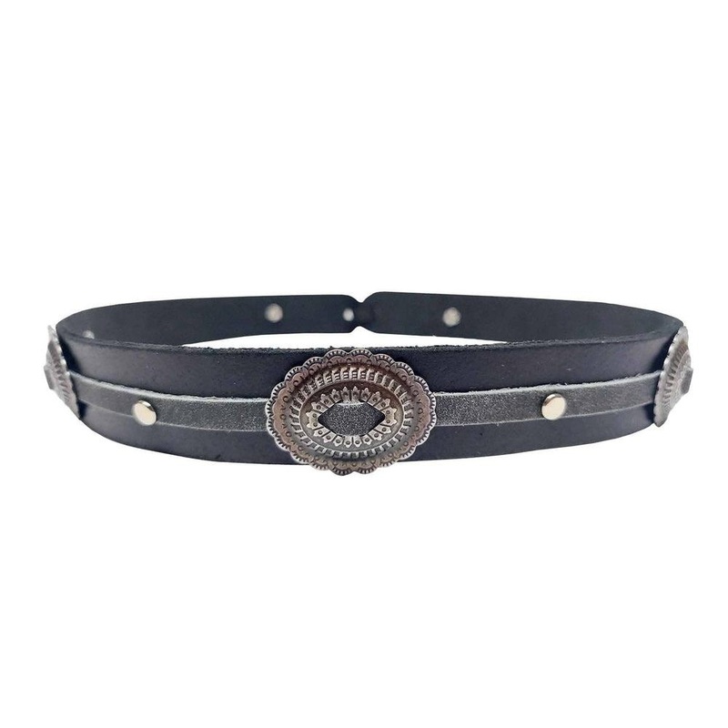 Outlaw | Cowhide Leather Cowboy Hat Band Grey