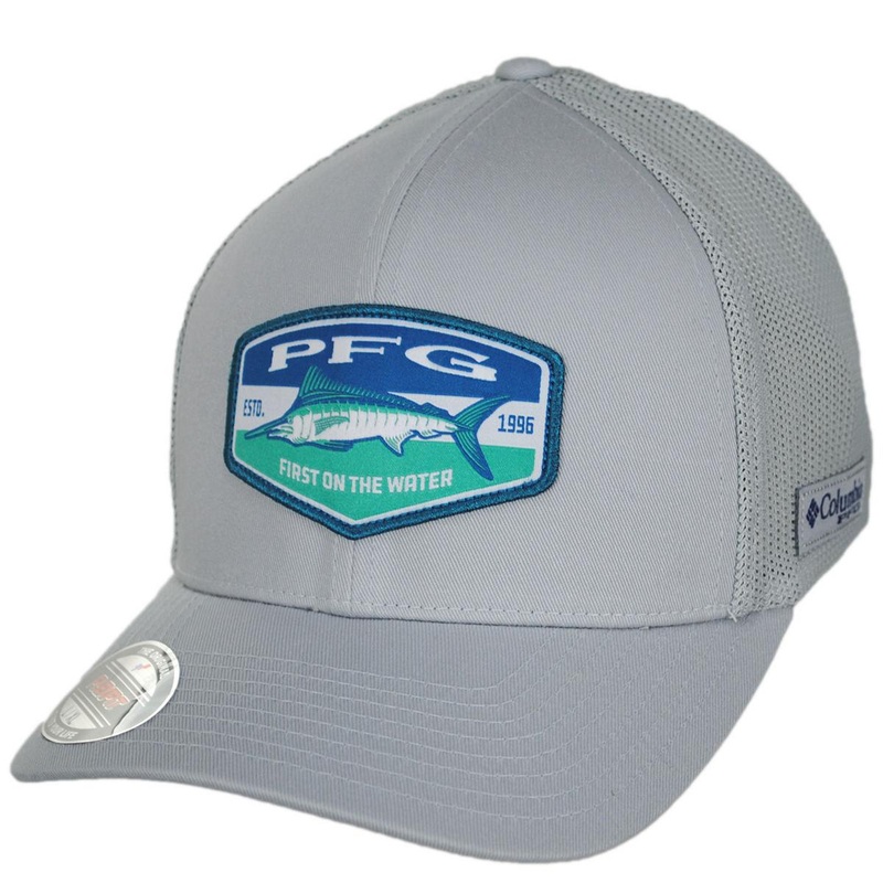 PFG Patch Mesh Flexfit Fitted Baseball Cap COOL GREY S/M