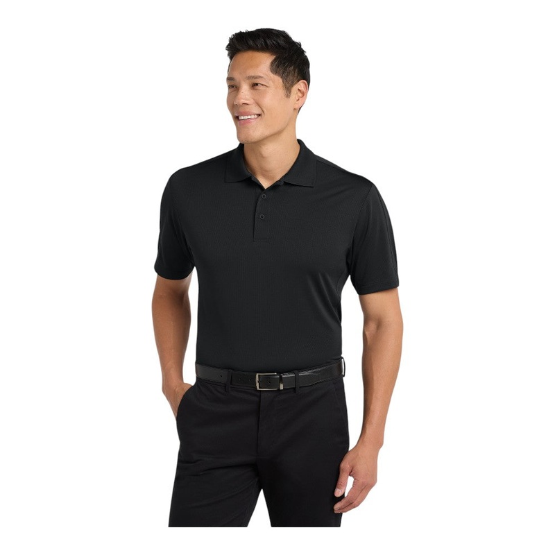 Port Authority K569 Diamond Jacquard Polo Black XS