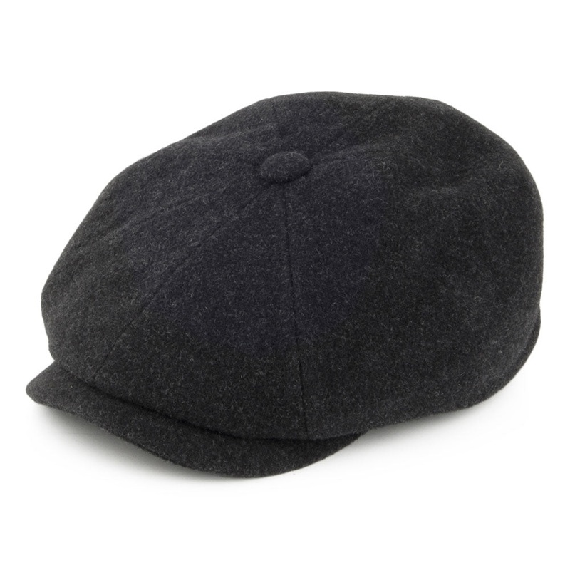 Stetson Hats Hatteras Wool-Cashmere Newsboy Cap – Charcoal 55