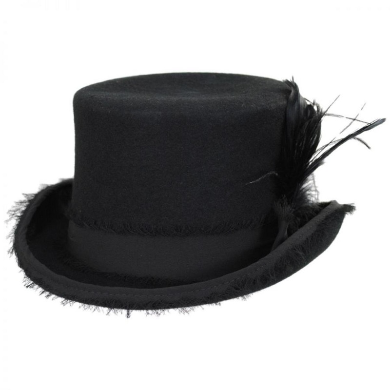 Vivienne Wool Felt Top Hat BLACK S
