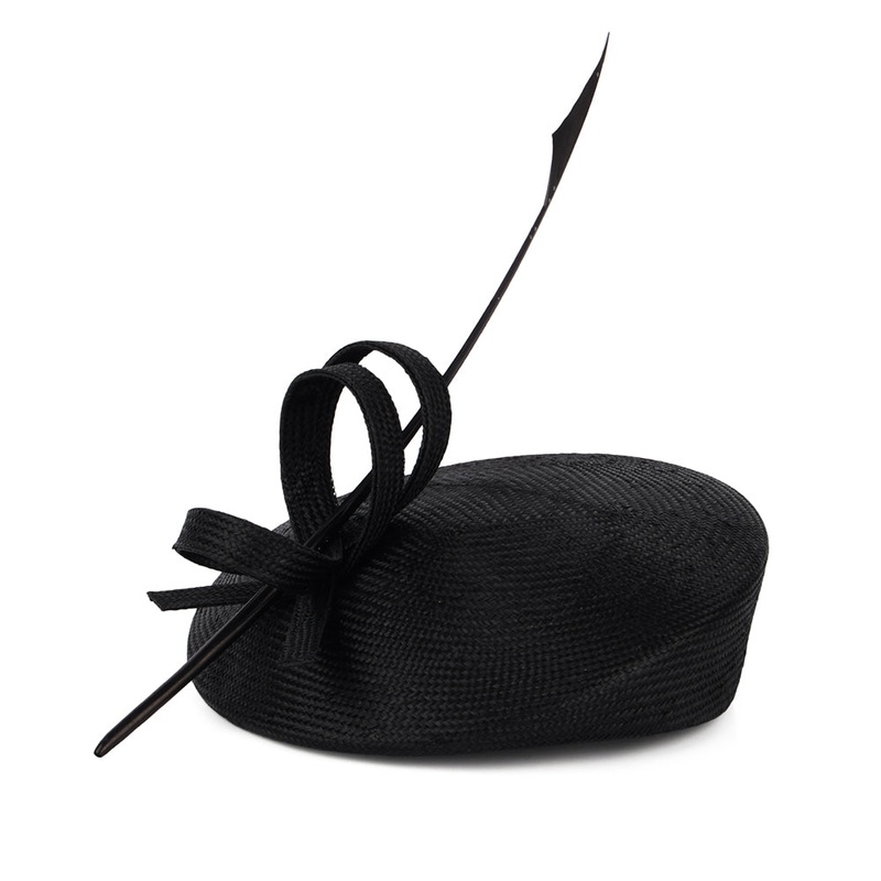 Whiteley Hats Pippa Straw Pillbox Hat – Black 1-Size