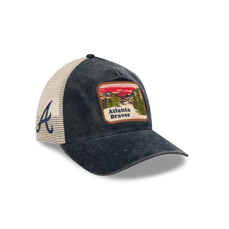 Atlanta Braves Vintage Landscape 9TWENTY A-Frame Trucker Hat One Size