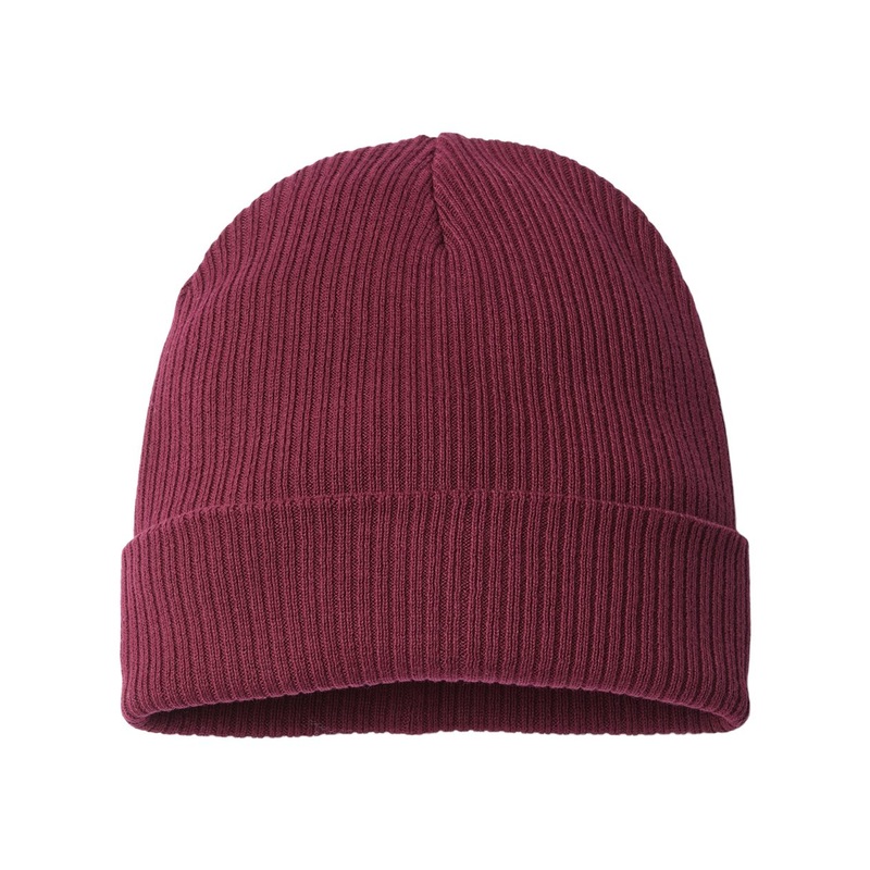 Atlantis Headwear NELSON – Sustainable Knit Cap, Beanie Burgundy