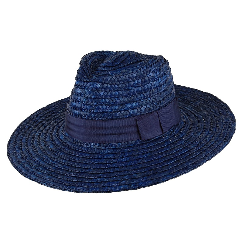 Brixton Hats Joanna Straw Sun Hat – Navy Blue S
