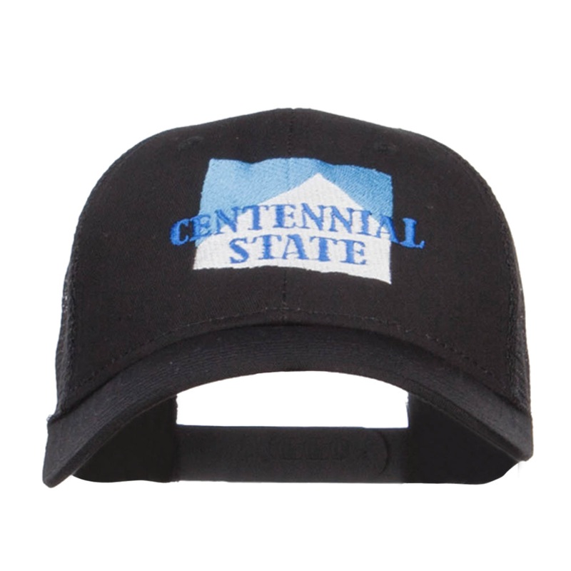Colorado Centennial State Embroidered Trucker Cap Black One Size