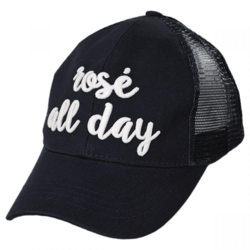 High Ponytail Rose All Day Mesh Adjustable Baseball Cap BLACK ADJUSTABLE
