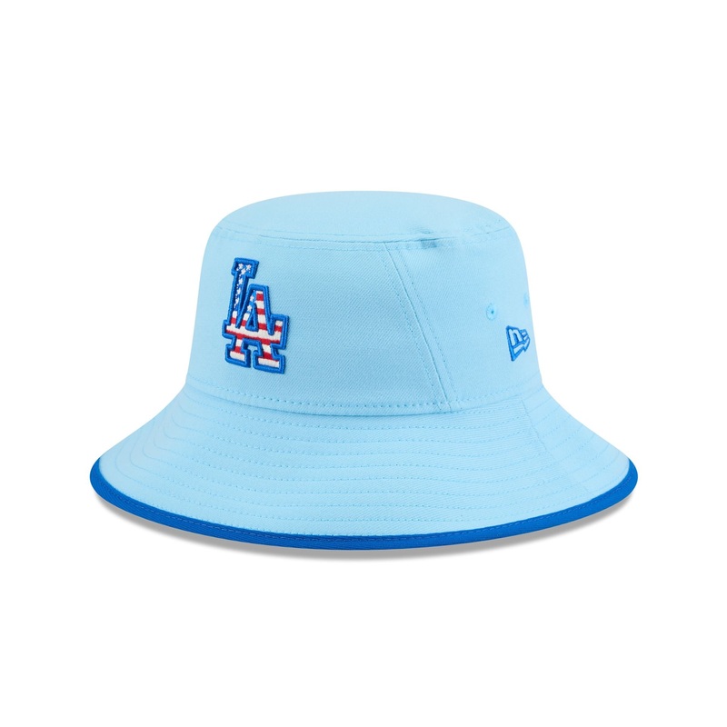 Los Angeles Dodgers Independence Day 2025 Stretch Bucket Hat One Size