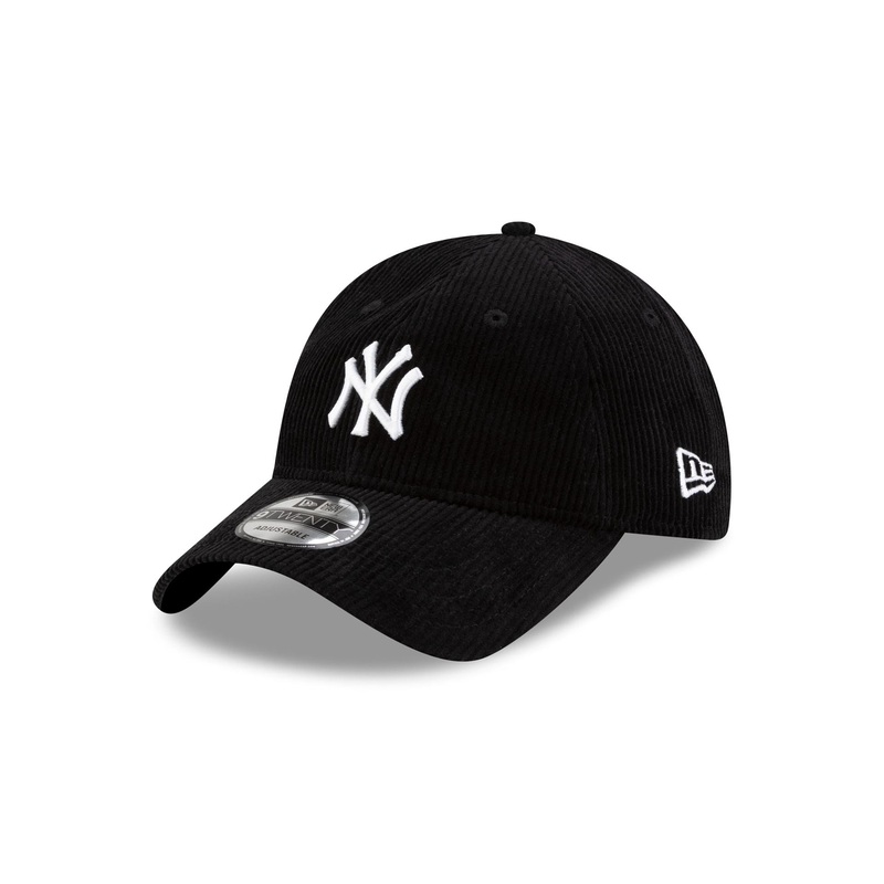 New York Yankees Cord Black 9TWENTY Adjustable Hat One Size