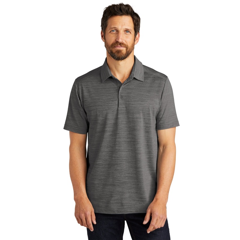 Port Authority K583 Stretch Heather Polo Black/Thunder Grey XS
