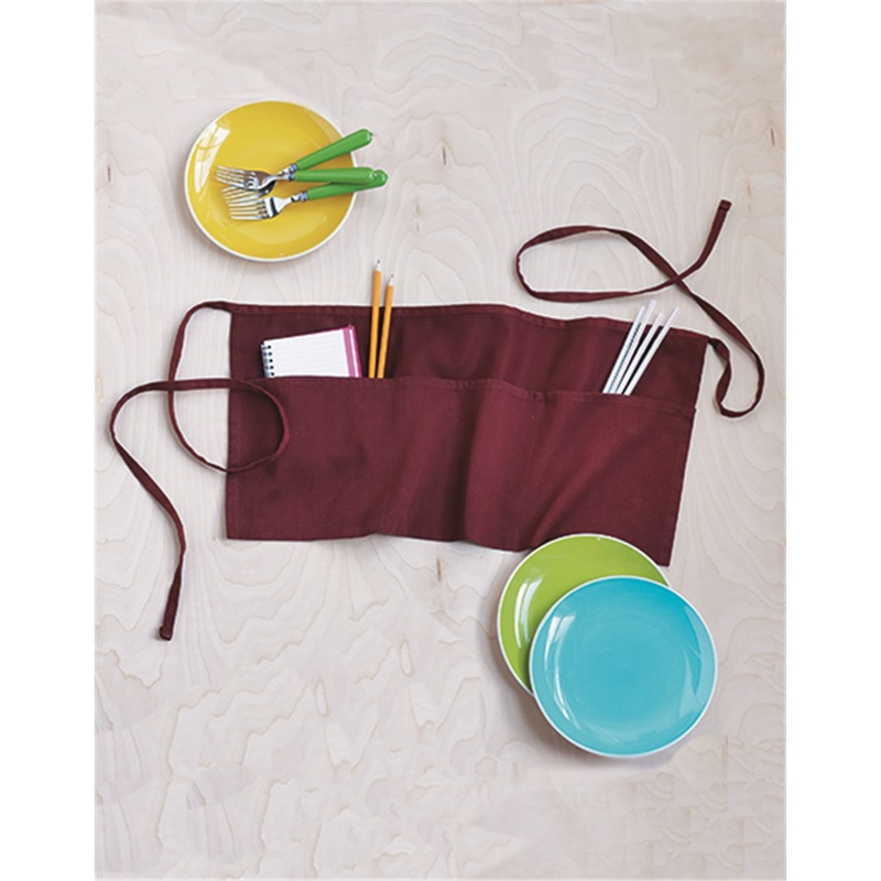 Q-Tees Waist Apron with Pockets – Q2115 Black