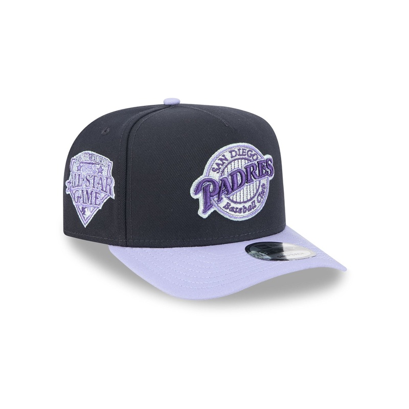 San Diego Padres Navy Lavender 9FIFTY A-Frame Snapback Hat One Size