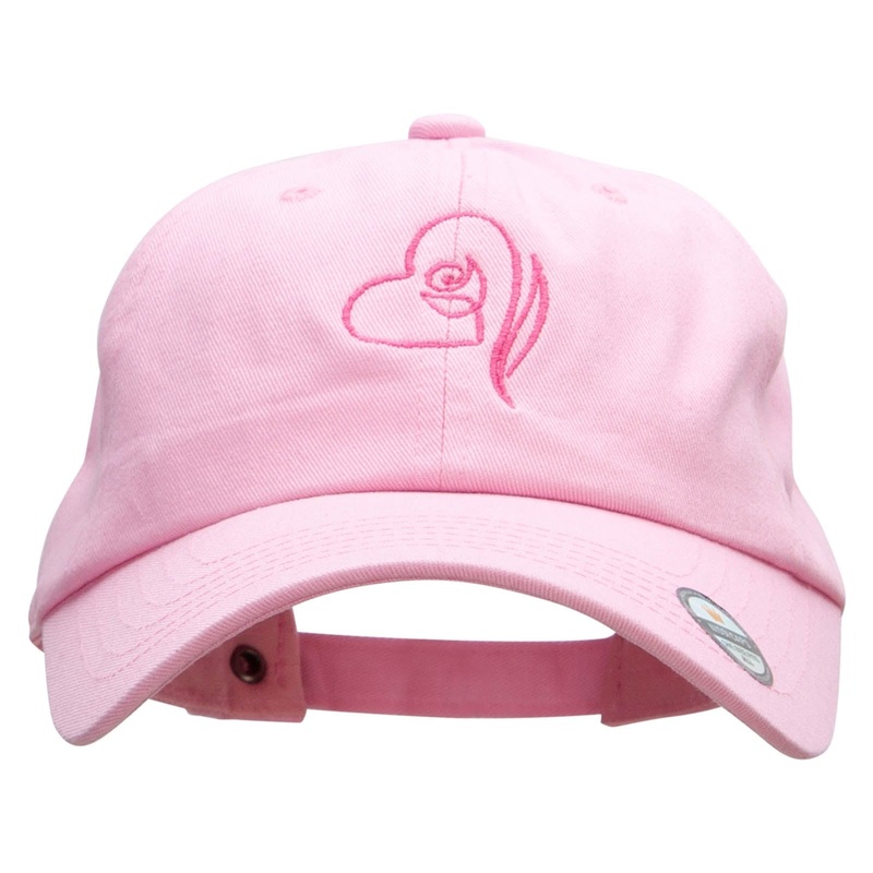 Stroke Of Rosey Love Embroidered Washed Cap Lt Pink One Size