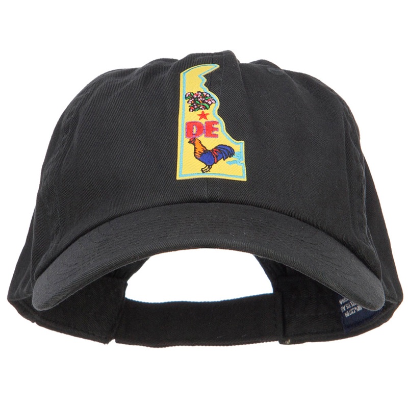 USA State Delaware Patched Low Profile Cap Black One Size