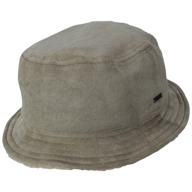 Vernon Reserve Vegan Shearling Bucket Hat SAND S/M