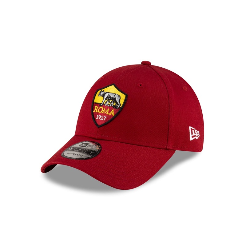 AS Roma Red Shield 9FORTY Adjustable Hat One Size
