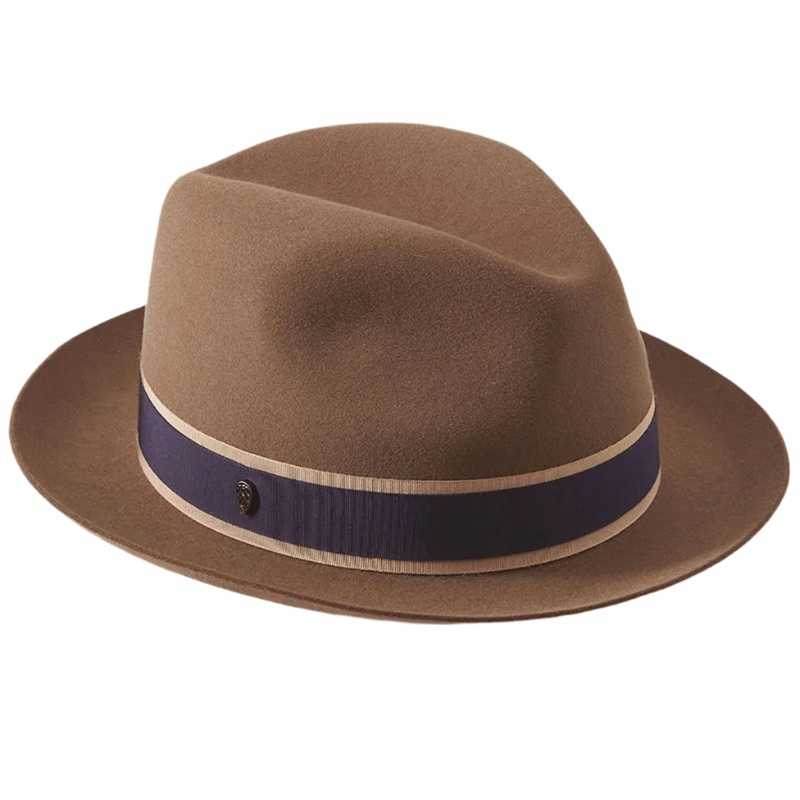 Atticus Fedora Camel Rock/Navy/Nude M