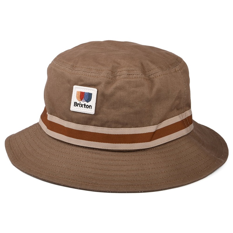 Brixton Hats Alton Packable Cotton Twill Bucket Hat – Light Brown Small/Medium