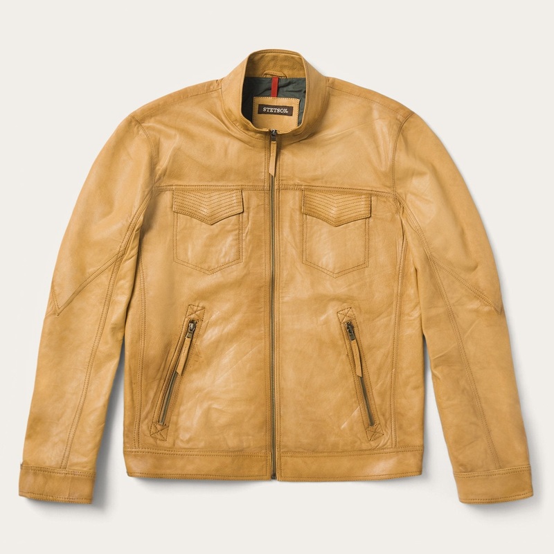 Butter Soft Distressed Leather Jacket Brown S