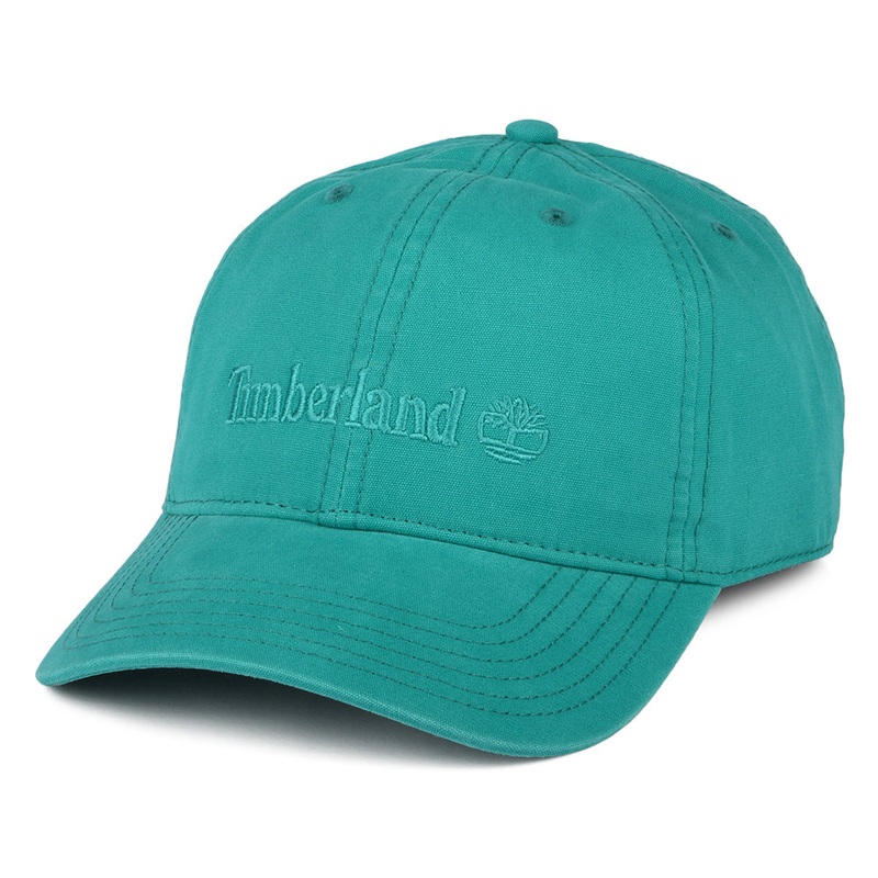 Timberland Hats Cooper Hill Cotton Canvas Baseball Cap – Teal Adjustable