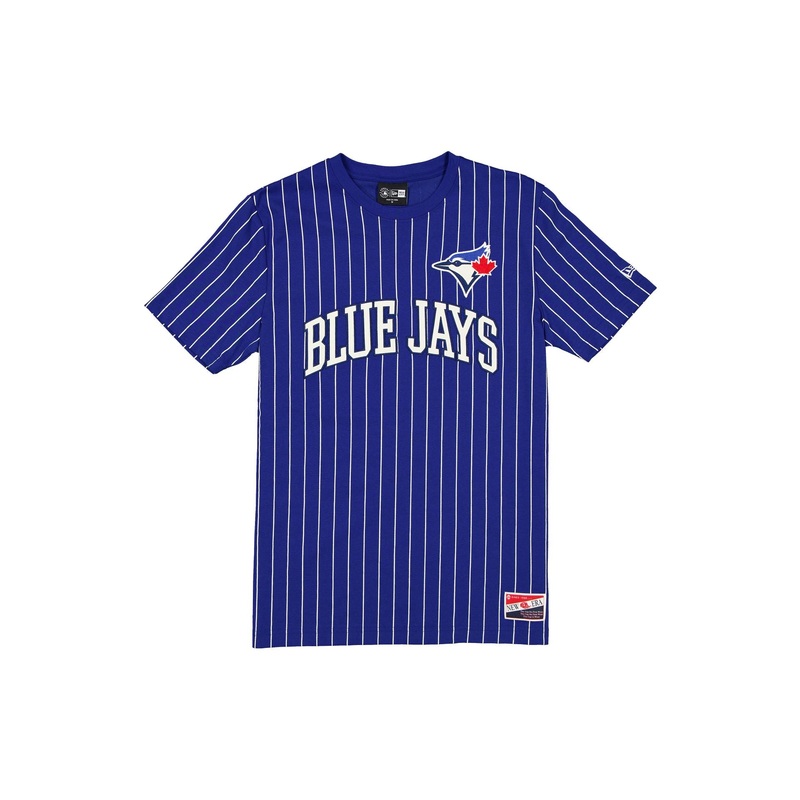 Toronto Blue Jays Throwback Pinstripe Wordmark T-Shirt S