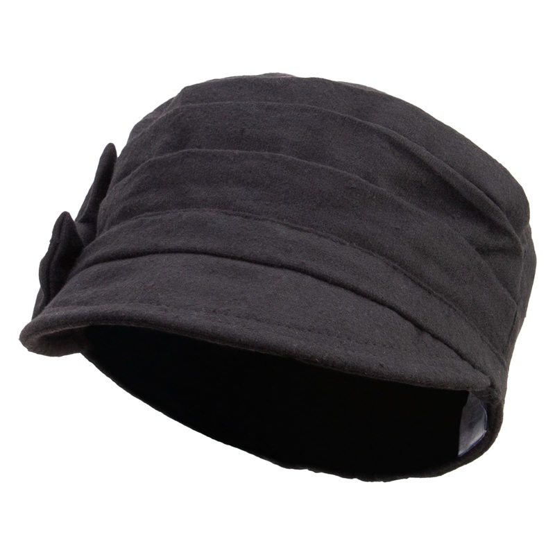Women’s Pleated Fleece Lining Hat Black One Size