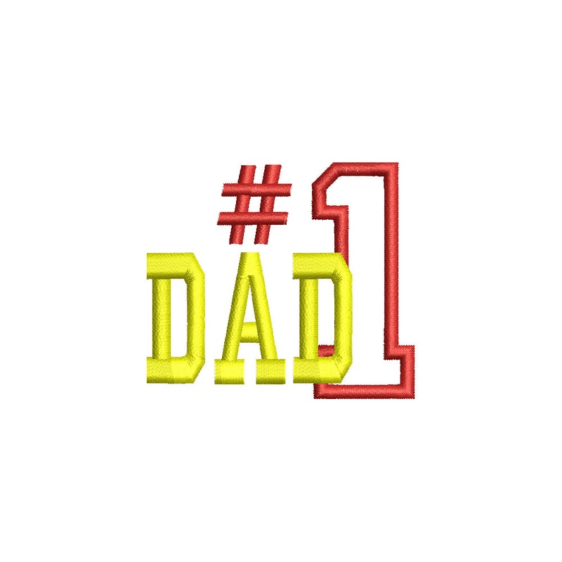 Words of Number 1 Dad Outline Default Title One Size