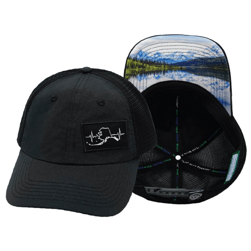 Alaska Hat – Dad Hat – Black – Soft Trucker Mesh