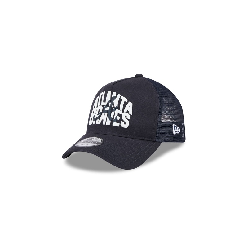 Atlanta Braves Kids Chalk 9FORTY A-Frame Trucker Hat Child