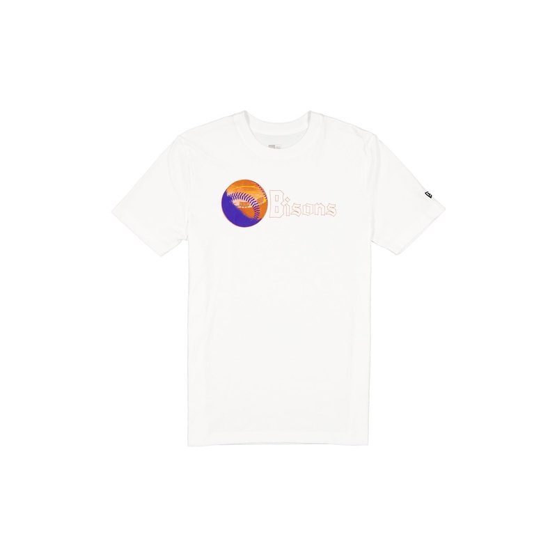 Buffalo Bisons Theme Night Wordmark White T-Shirt S