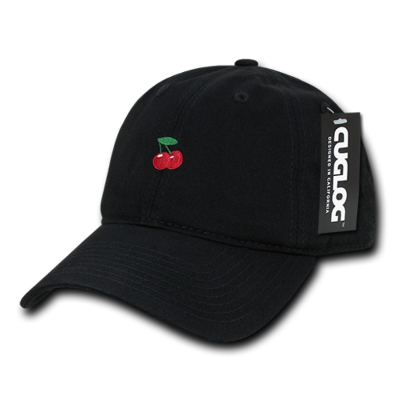 Cherry Cherries Baseball Cap Dad Hat, Black Black