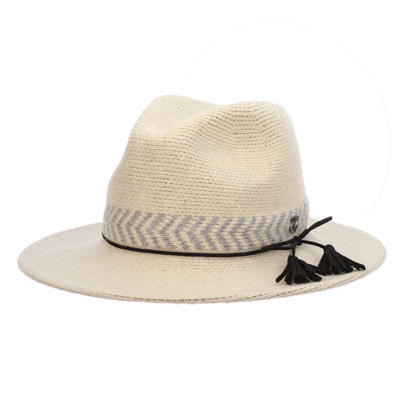 Knit Safari Hat with Chevron Band – Callanan Hats Ivory OS