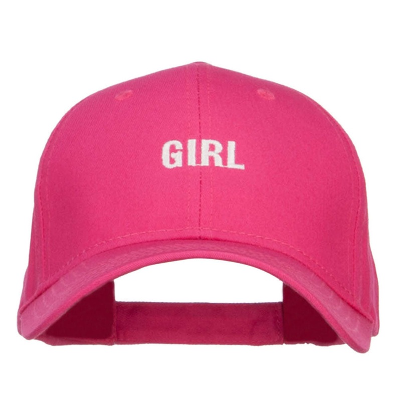 Mini Girl Embroidered Cotton Cap Hot Pink One Size