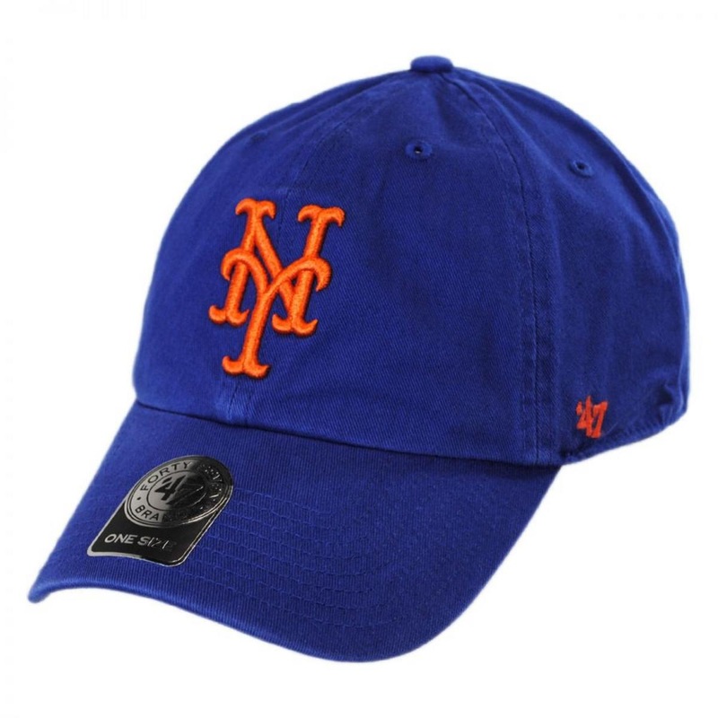 New York Mets MLB Clean Up Strapback Baseball Cap Dad Hat ROYAL ADJUSTABLE