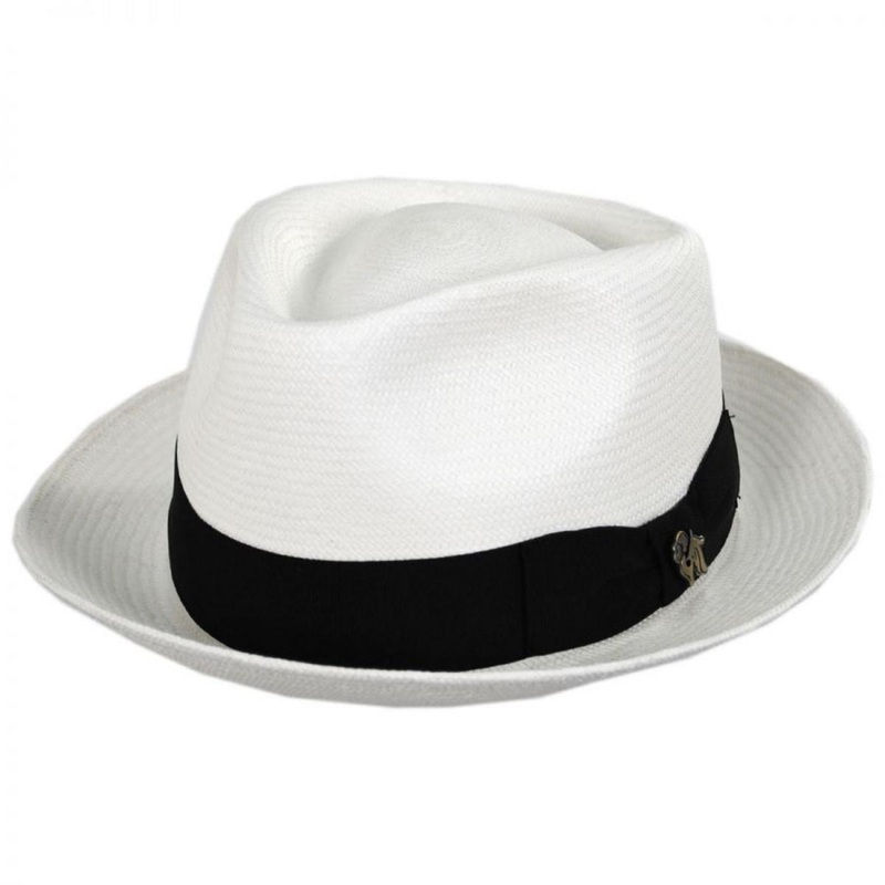 Quickstep Grade 8 Panama Straw Fedora Hat WHITE S