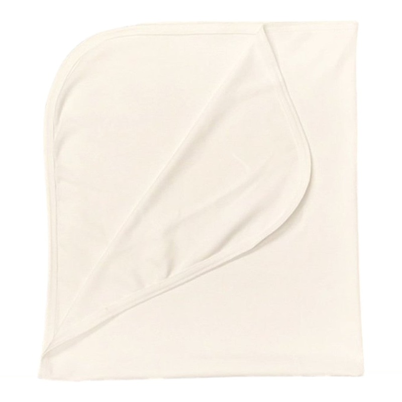 Royal Apparel Infant Organic Cotton Interlock Blanket  Style 6135ORG Made in USA Natural one Size